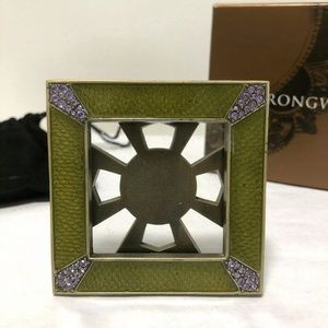 Jay Strongwater Square Pave Corner Hand Enameled Frame